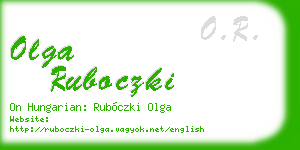 olga ruboczki business card